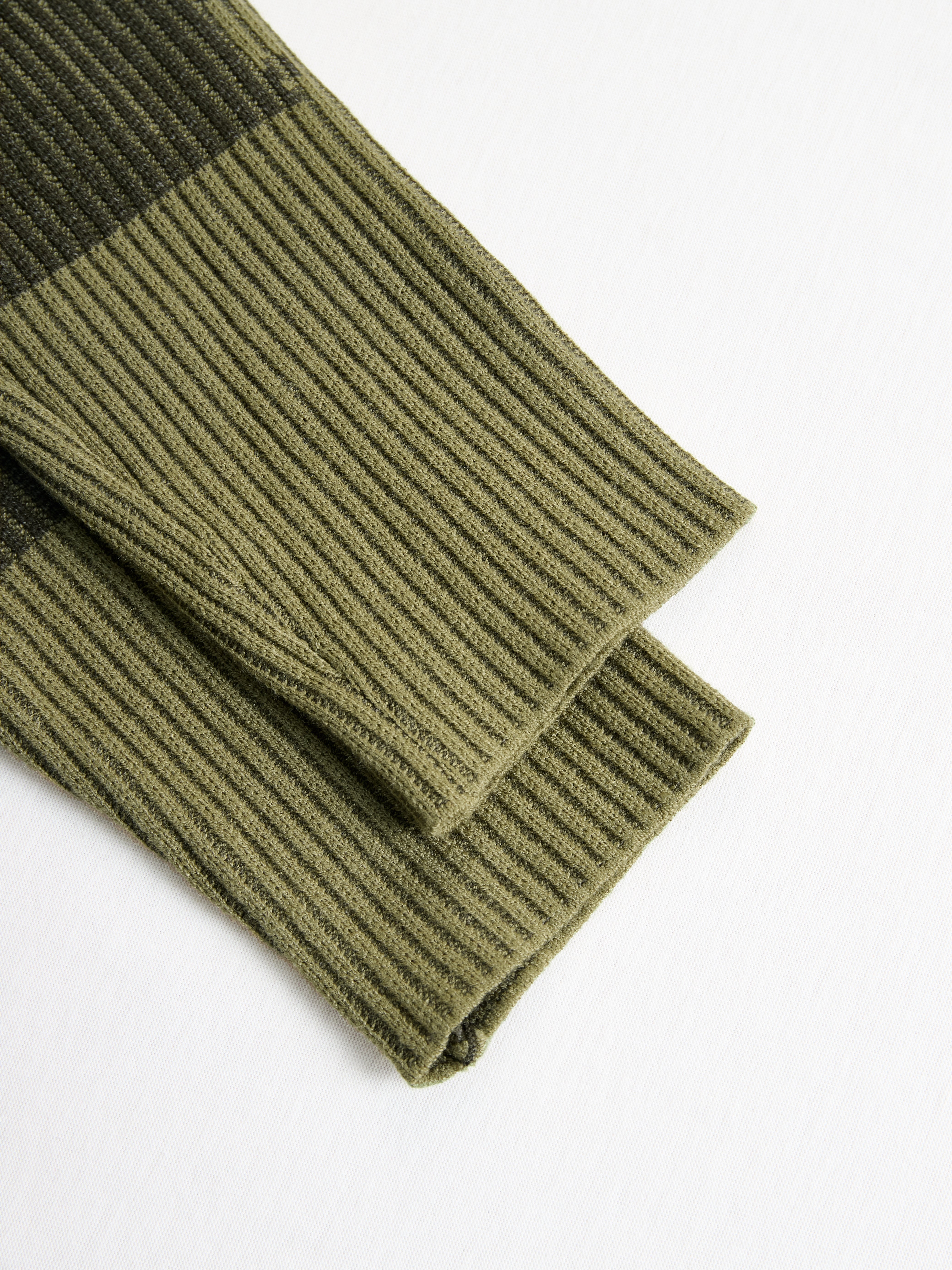 Yohers Olive Camo Knit V-Neck Fringe Hem Bodycon Dress