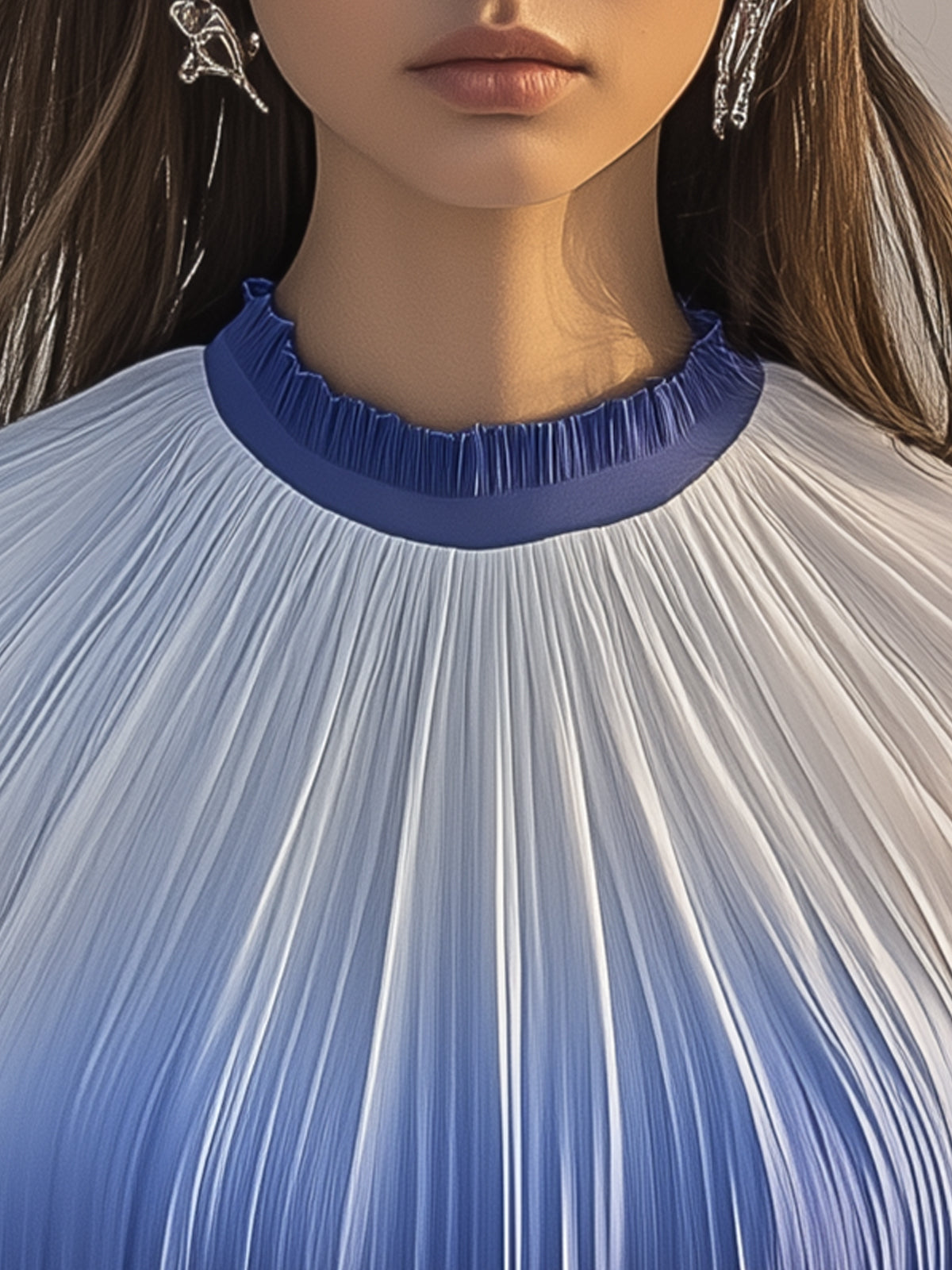 Fashionable Gradient Chiffon T-Shirt