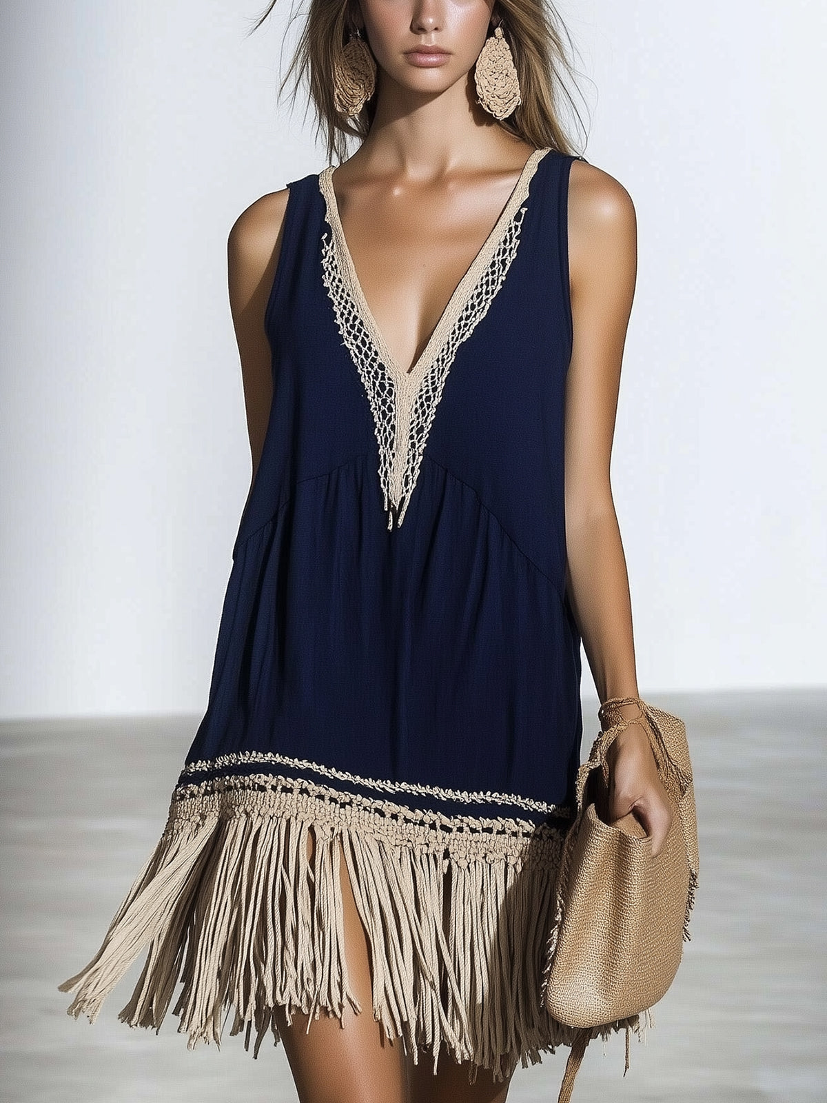 Casual Tassel Hem Dress