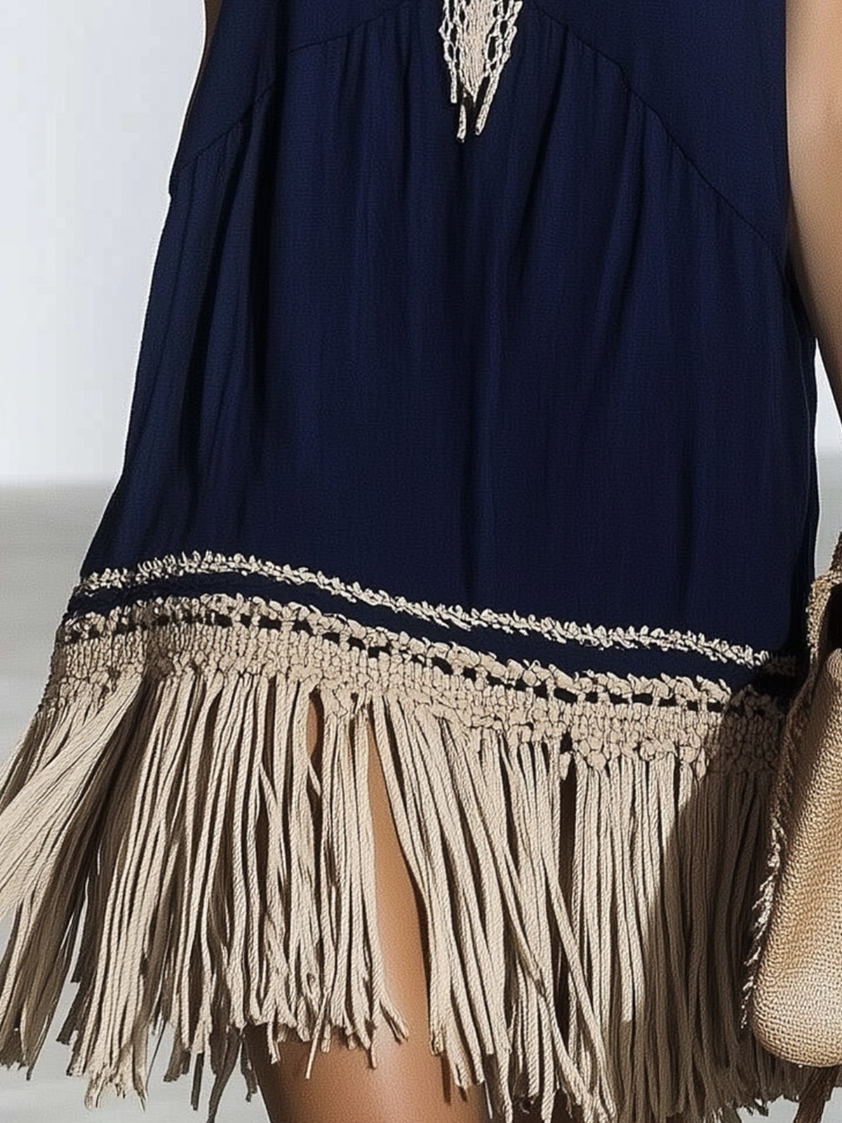 Casual Tassel Hem Dress