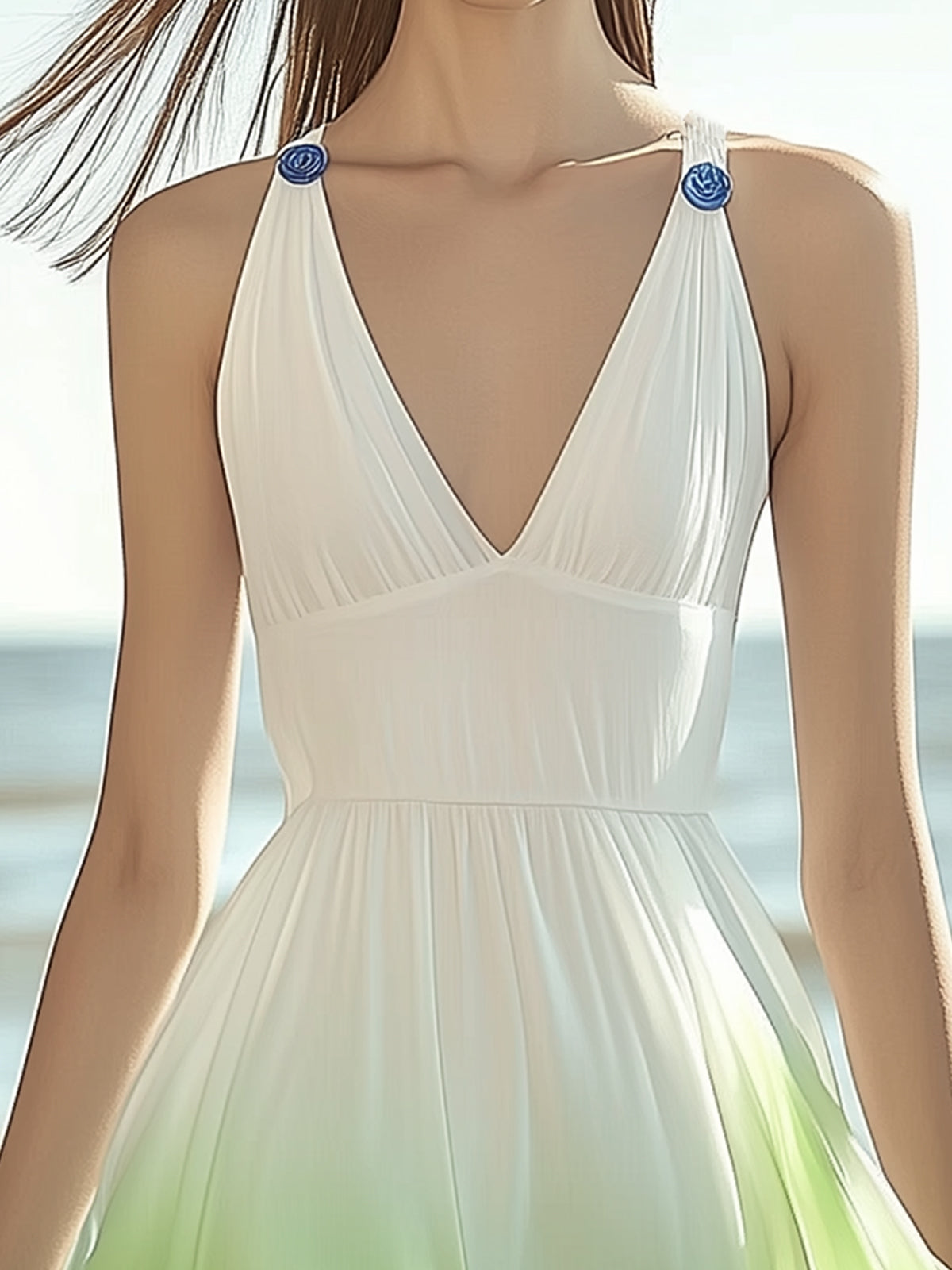 Lightweight Ombre Chiffon Dress