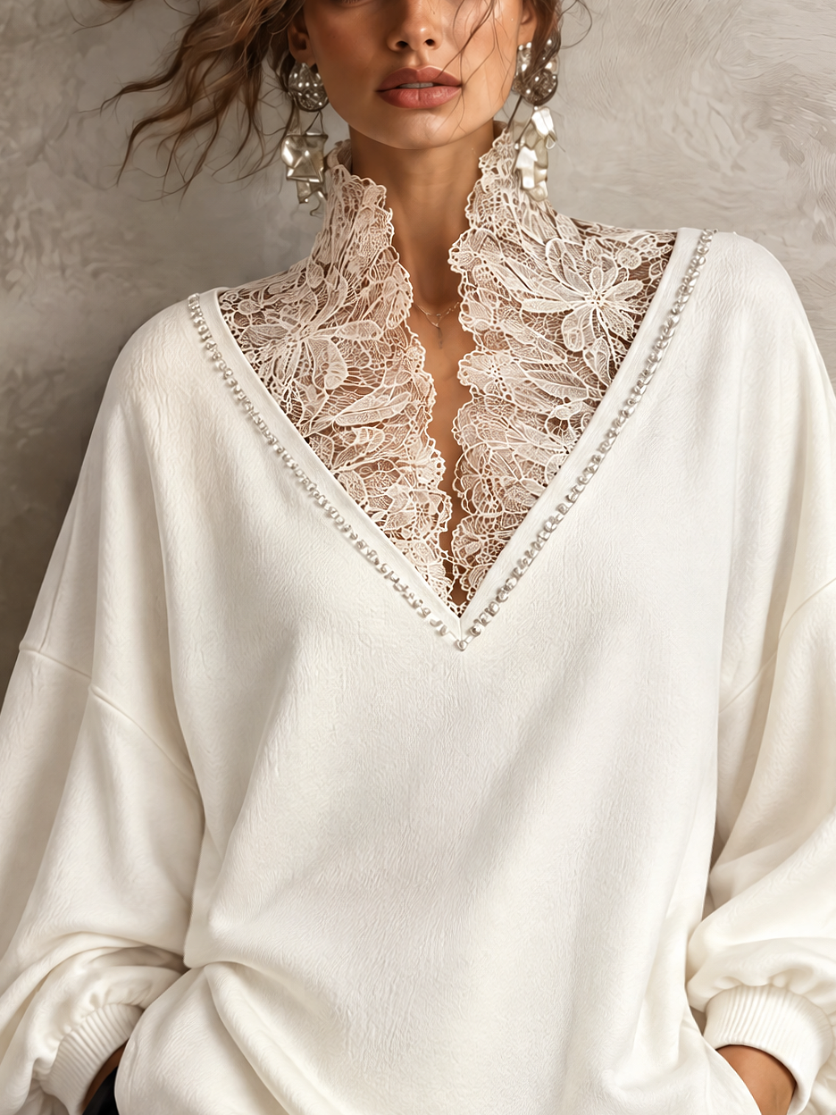 Ivory Textured Knit Turtleneck Mini Sweater Dress
