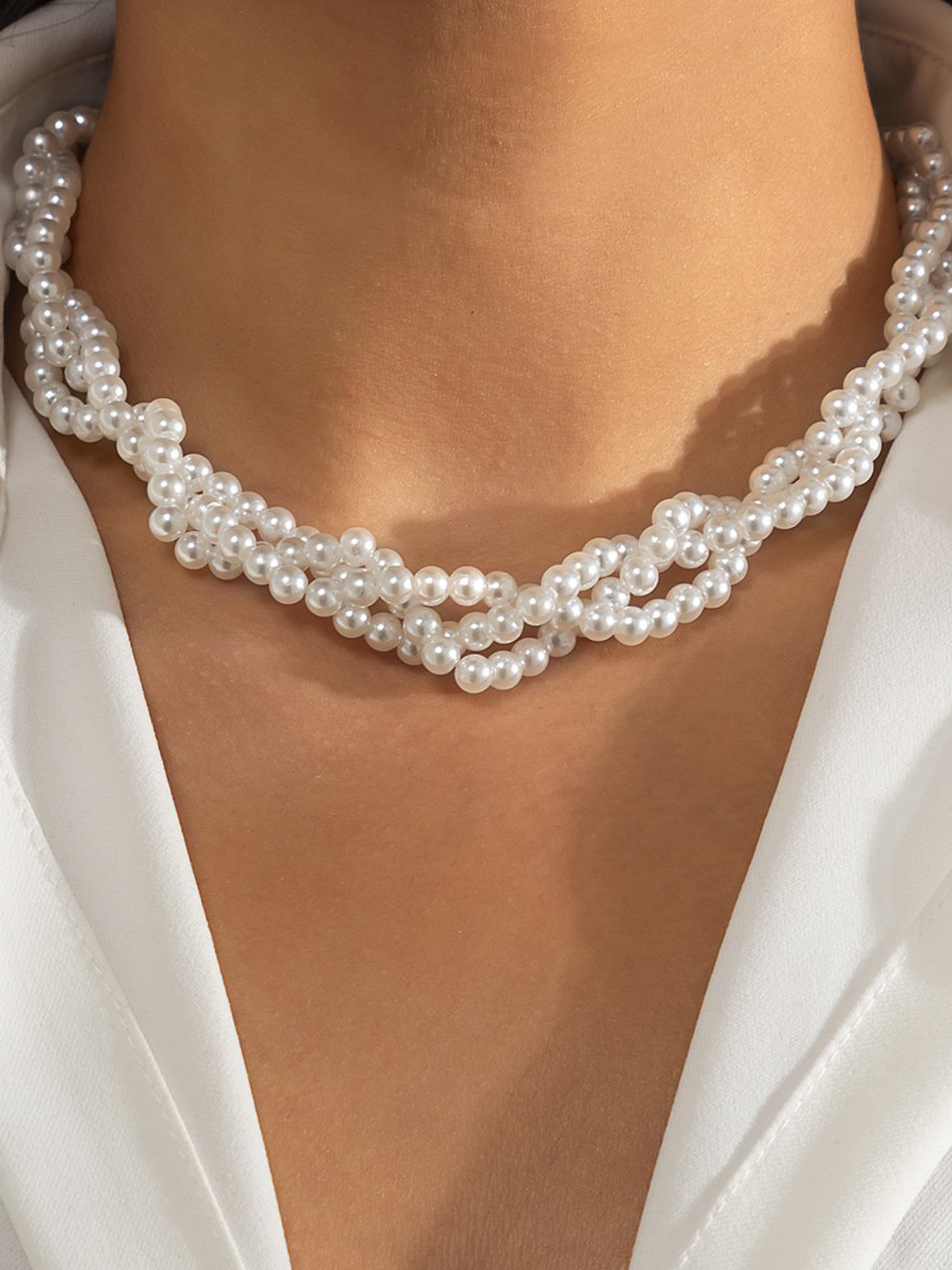 Collier de perles multicouches