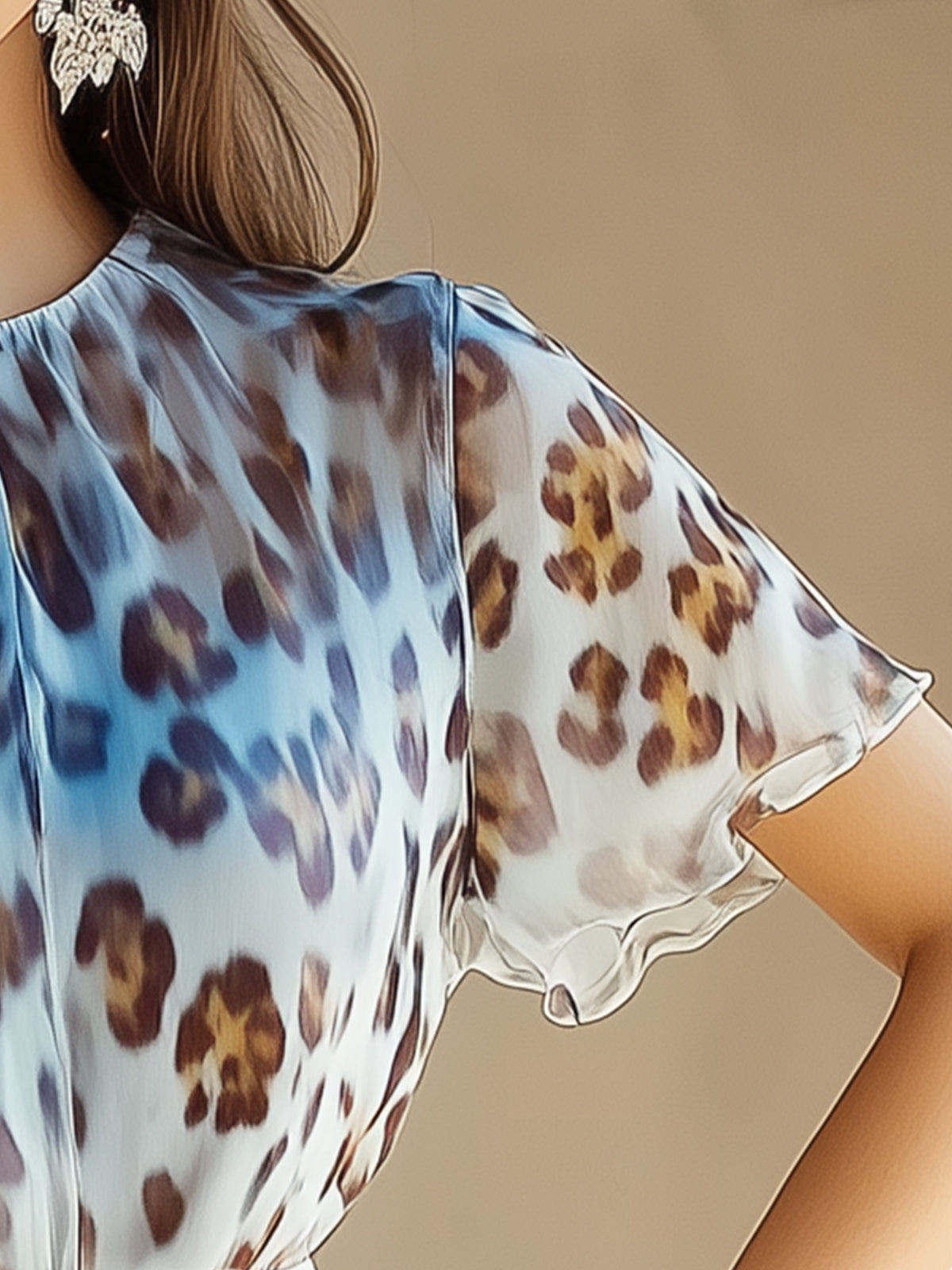 Ombre Leopard Print T-Shirt