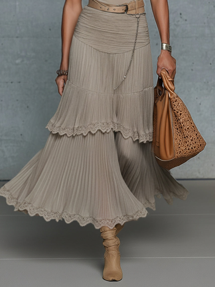 Oatmeal Comfortable Sleeveless Chiffon Maxi Dress Accessories Not Included