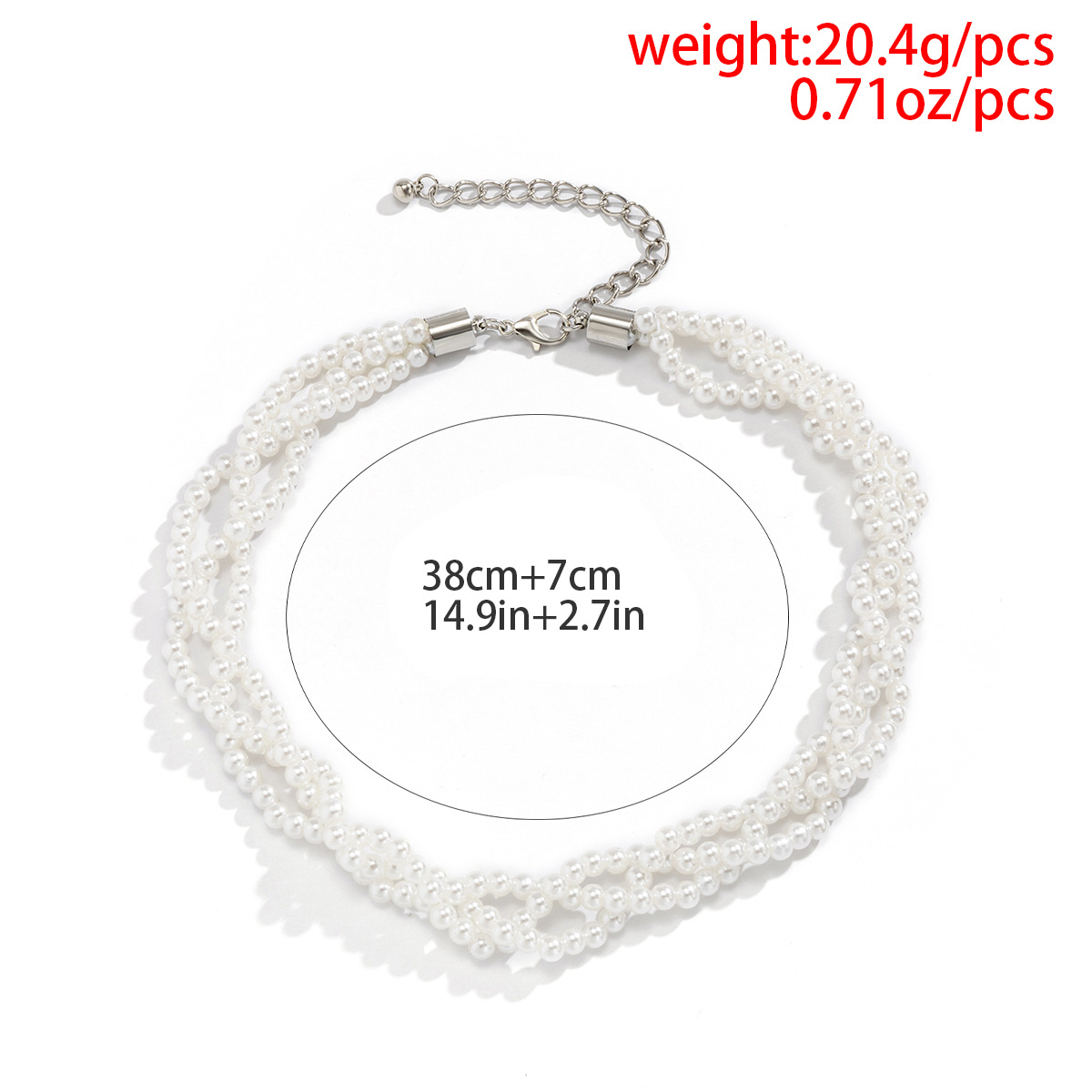 Collier de perles multicouches