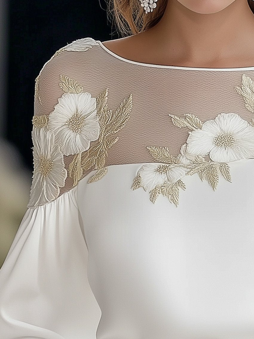 24-Hour-Shipping Stylish Shirt With Mesh Embroidery