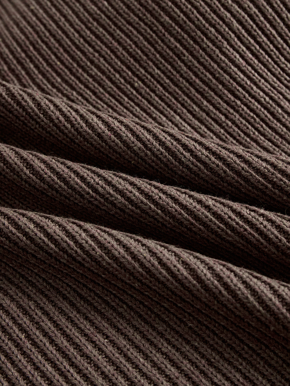 Brown Ruffled Hem Turtleneck Sweater Dress