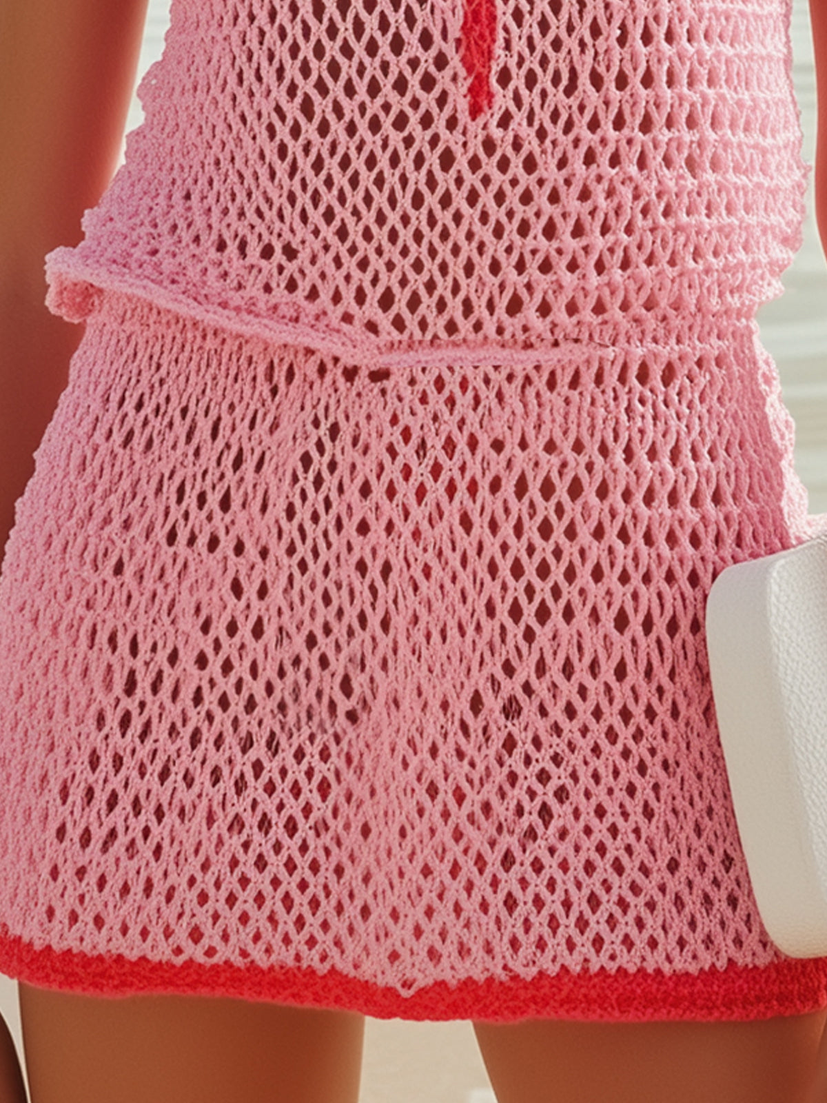 Edgy Knit Top and Mini Skirt Set