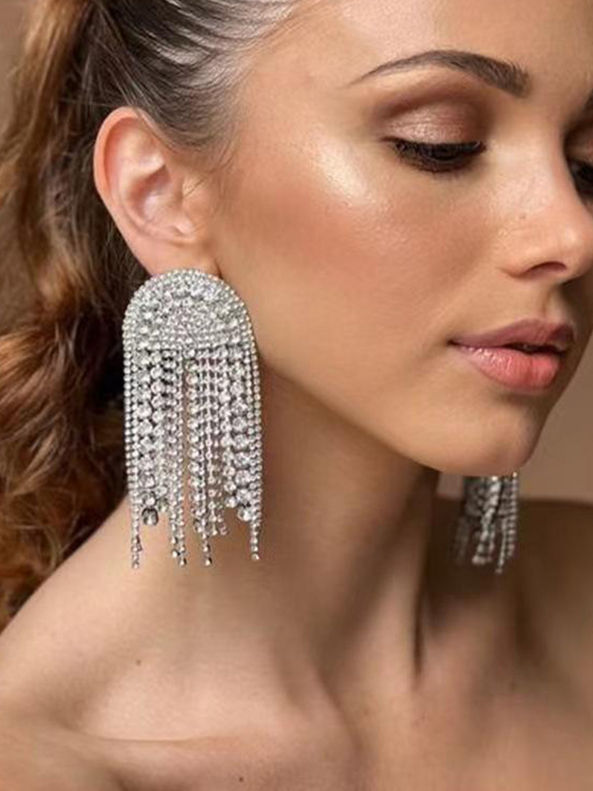 Arched Tassel Earrings