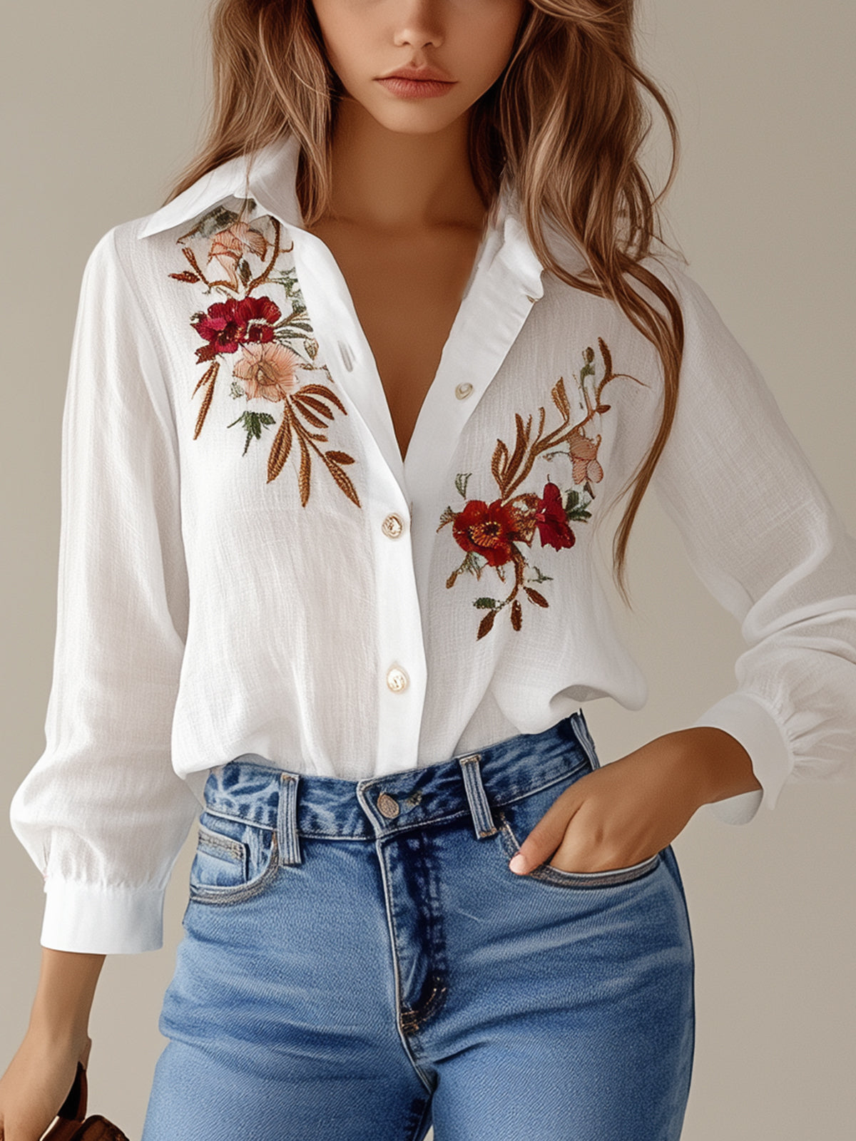 Fashion Embroidered Blouse