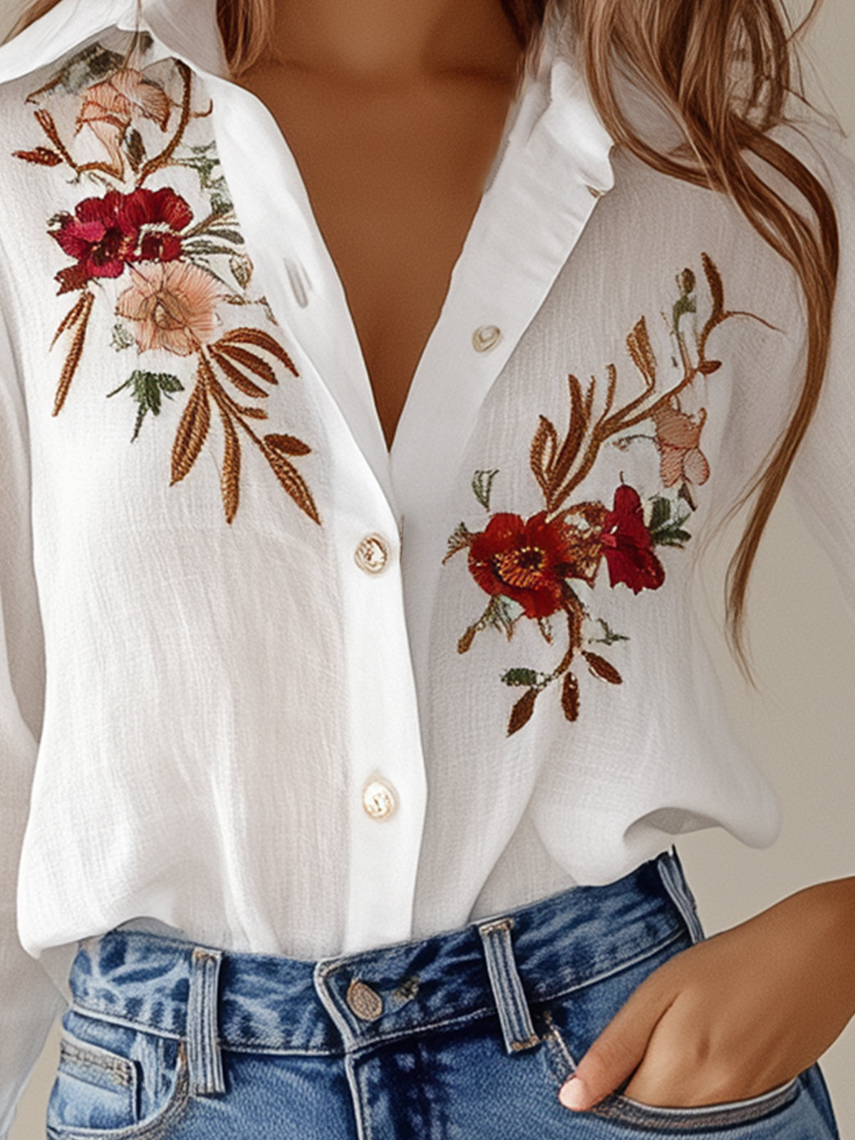 Fashion Embroidered Blouse