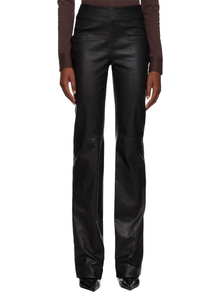 Pantalon en cuir noir