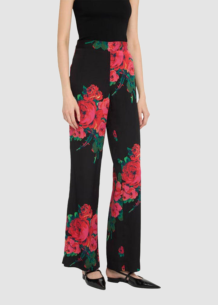 Seville Rose Printed Slim Pants