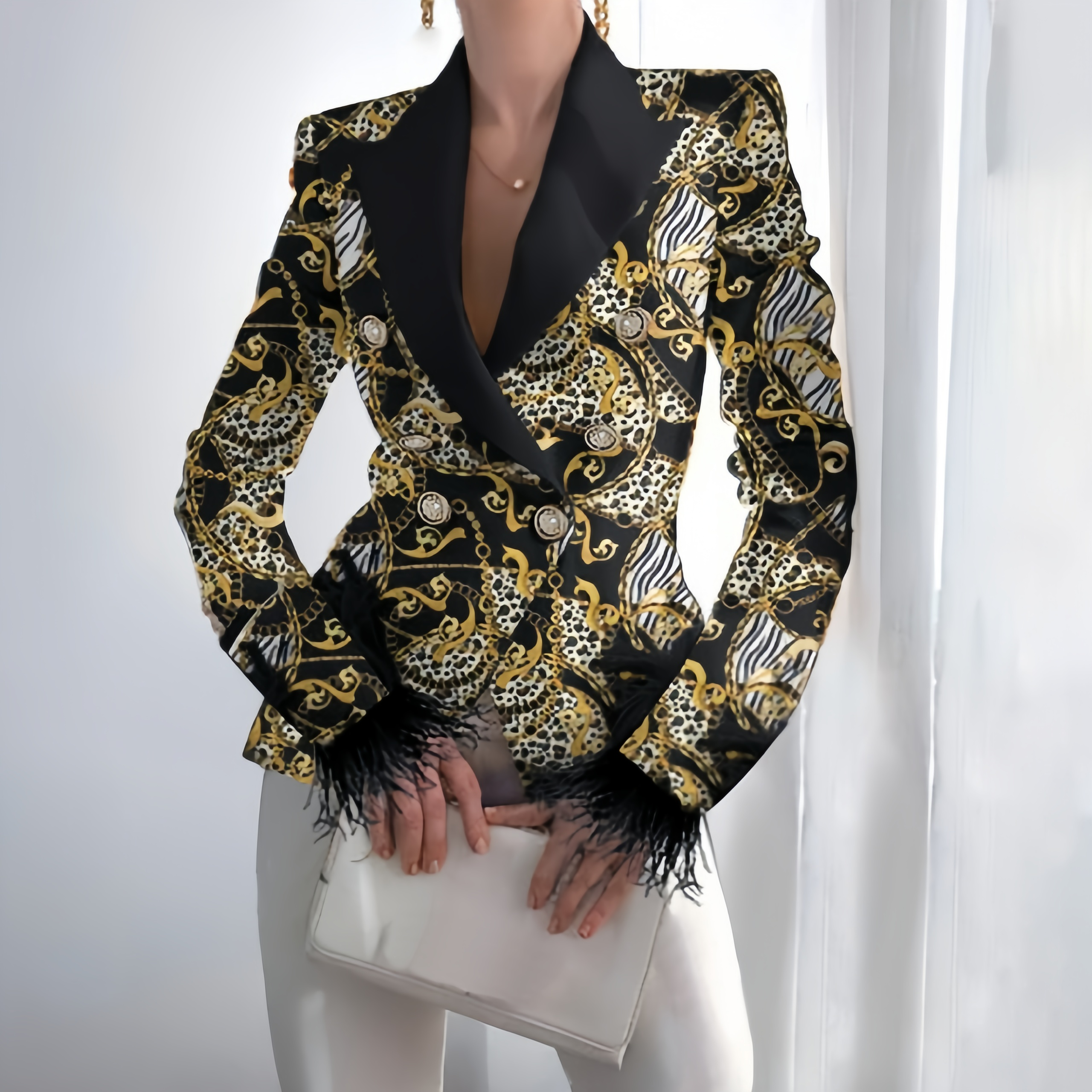 Gold Printed Suit