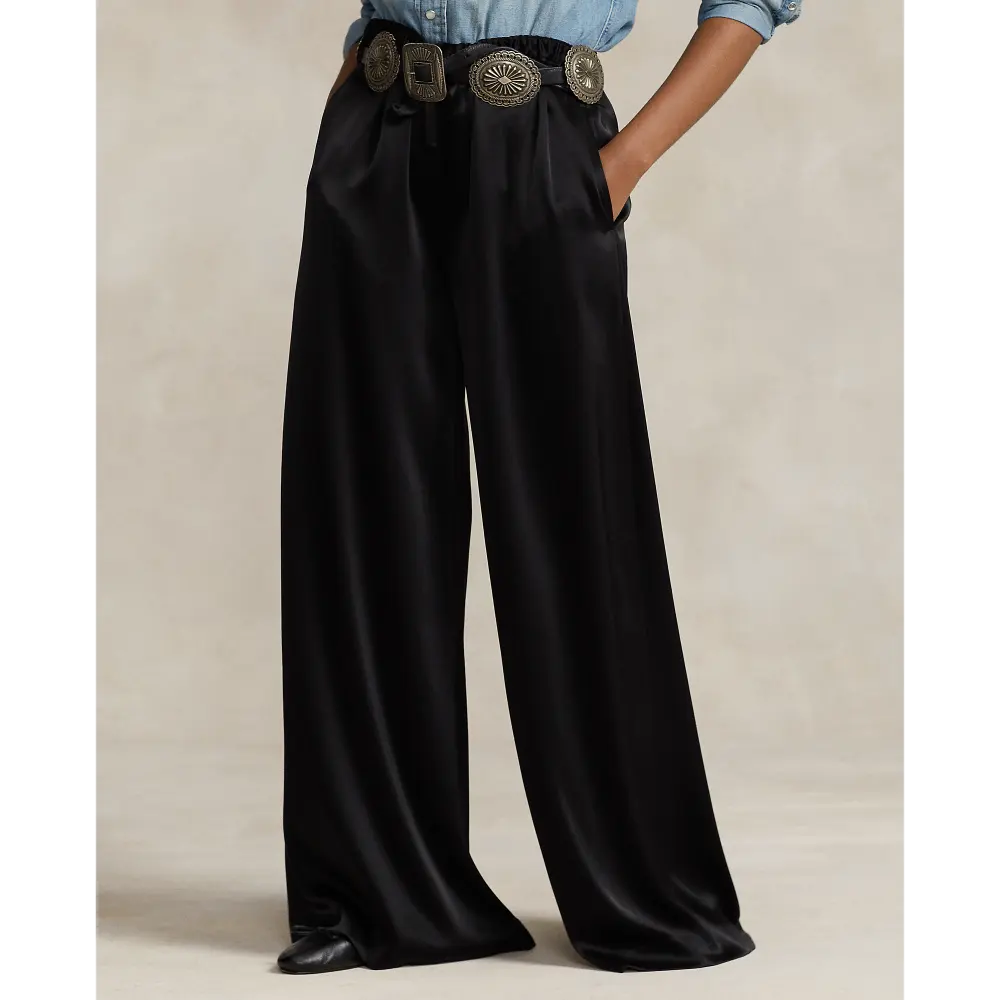 Satin Wide-Leg Pant