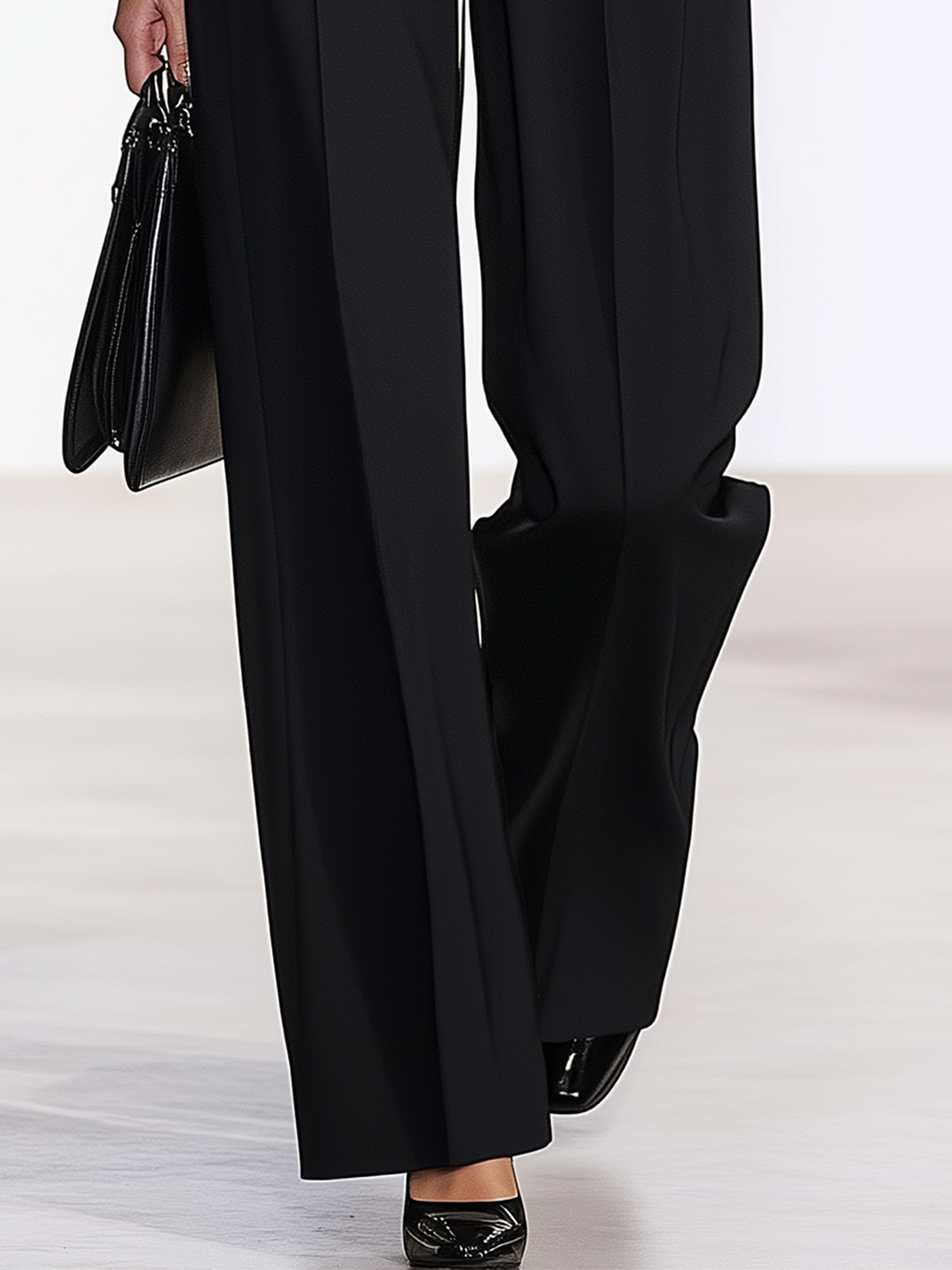 Black Elegant Workplace Pants