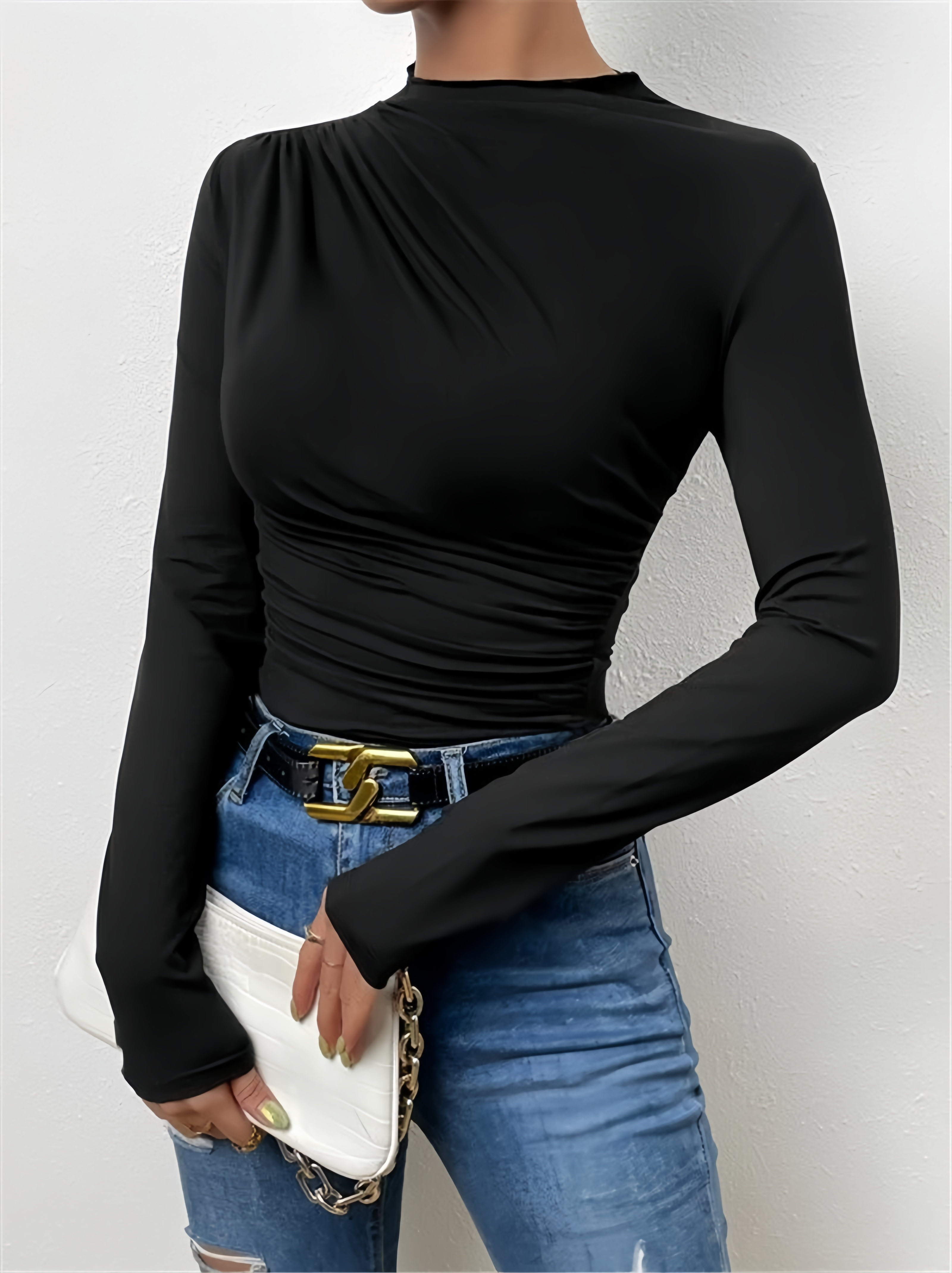 Slim Fit Bottoming Shirt Top