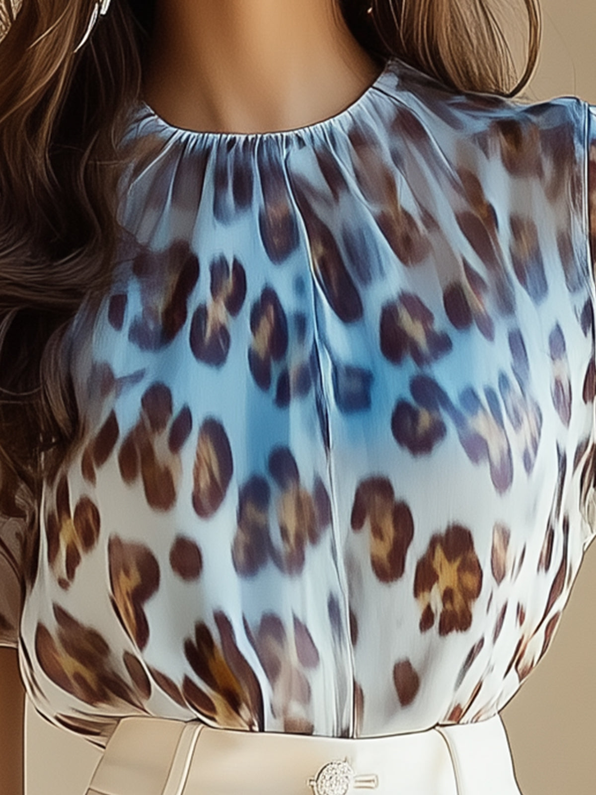 Ombre Leopard Print T-Shirt