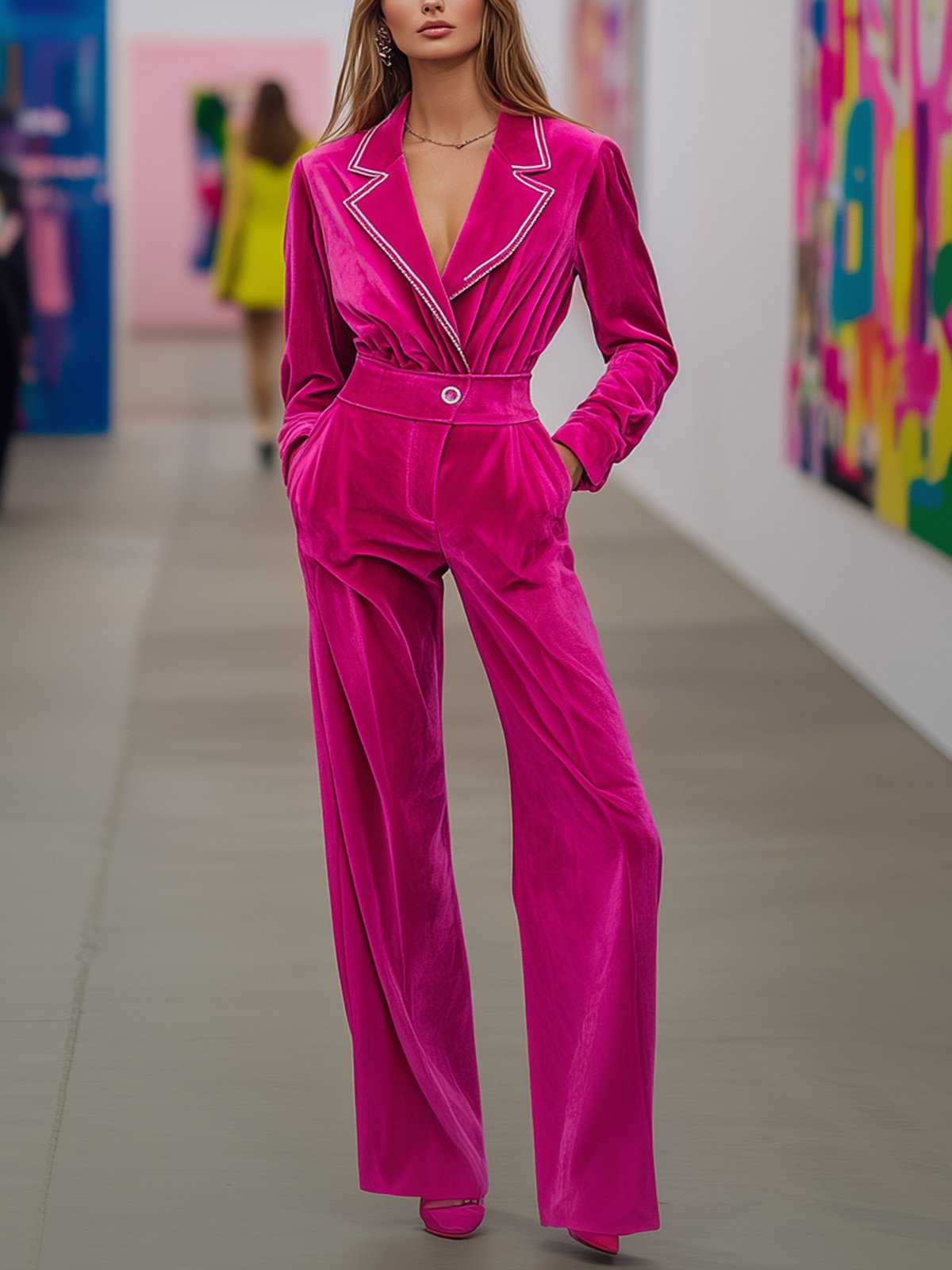 Charming Rose Pink Jumpsuit