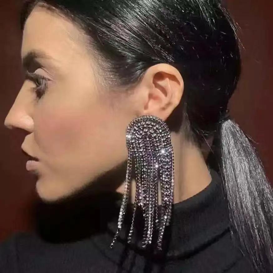 Arched Tassel Earrings