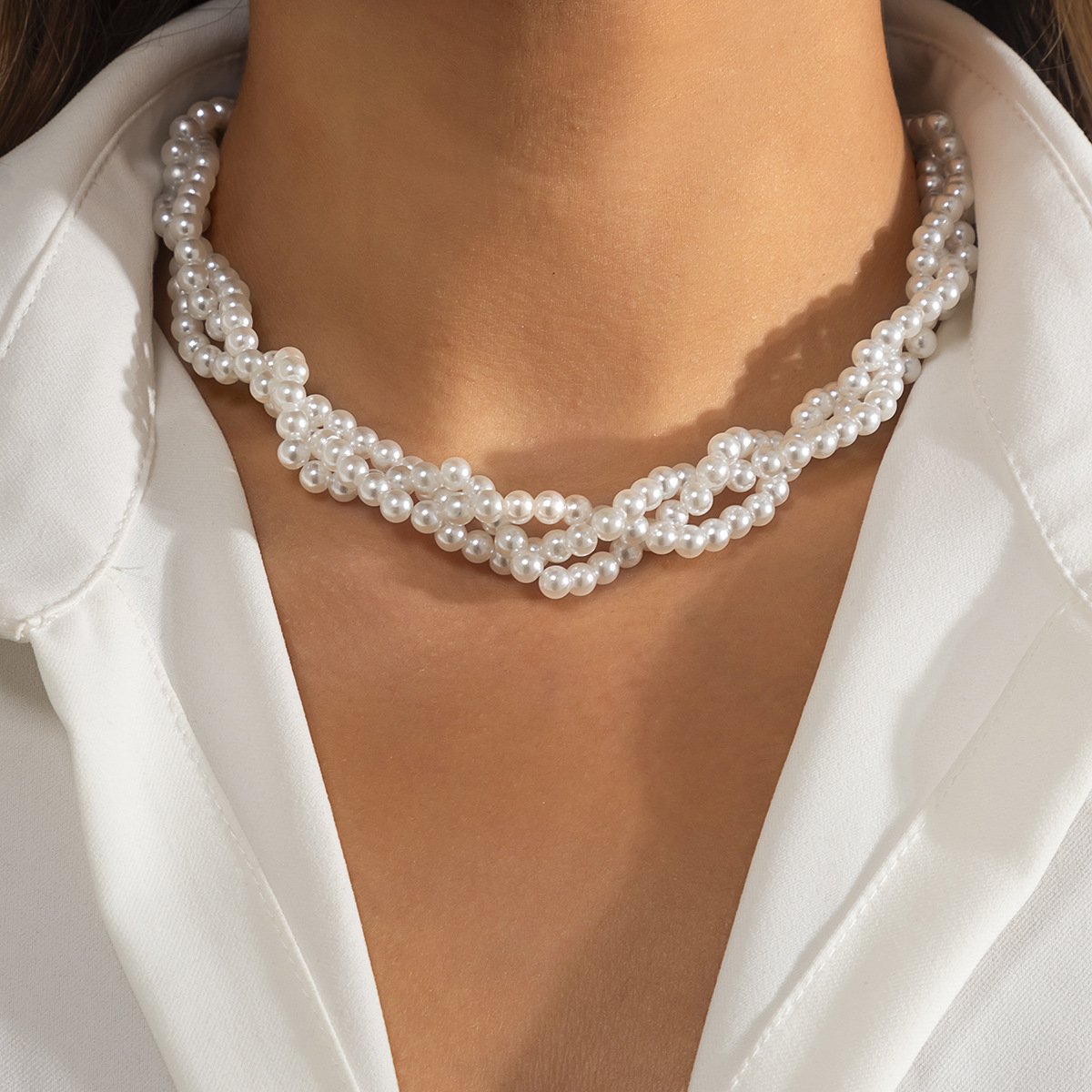 Multi-Layered Pearl Necklace