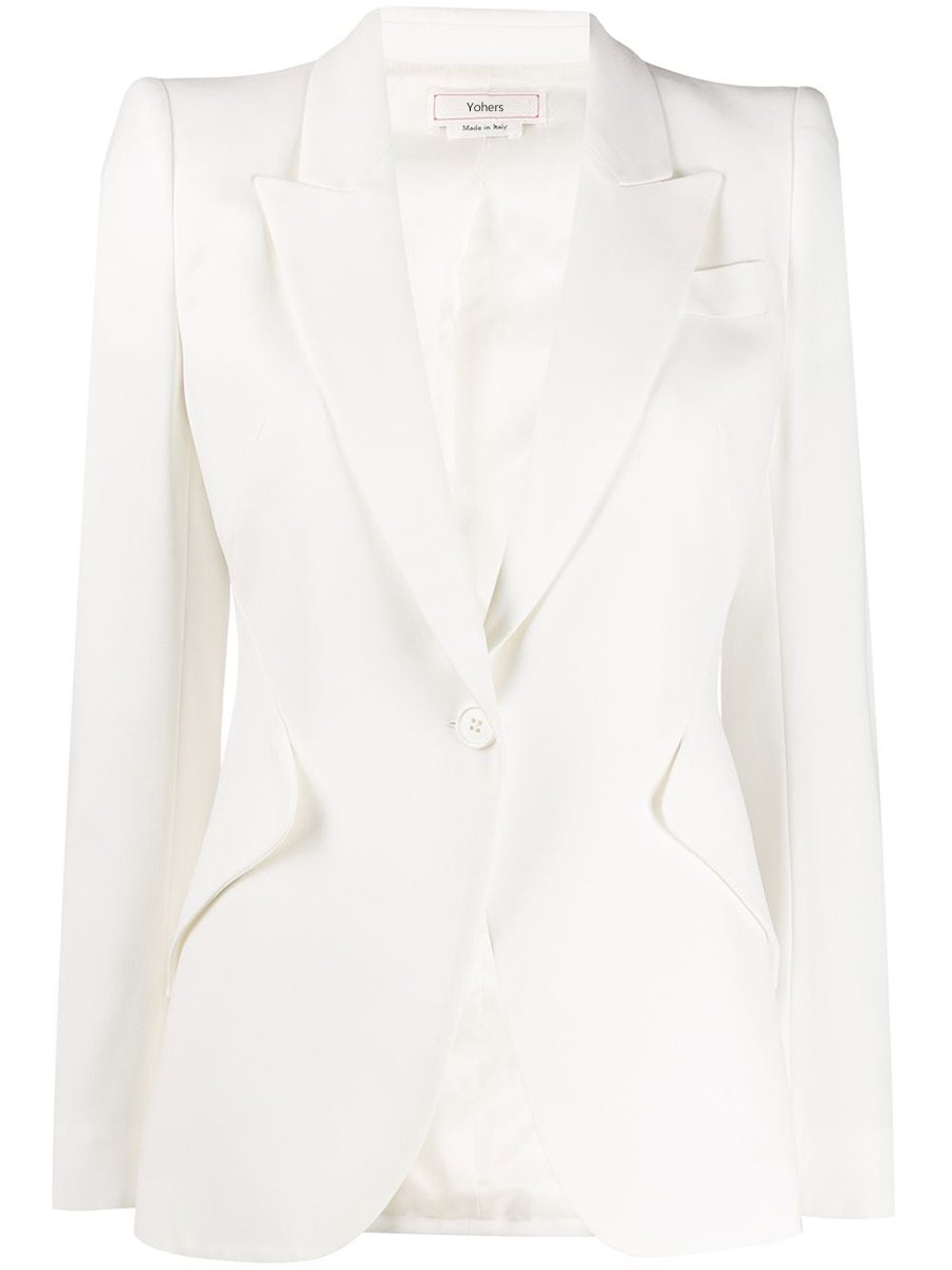 Sculpted Shoulder Blazer