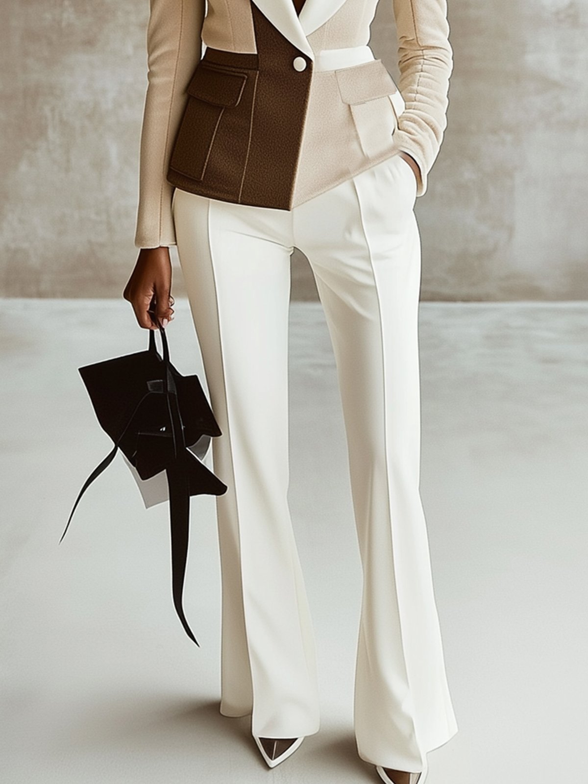 Fit White Velvet Pants