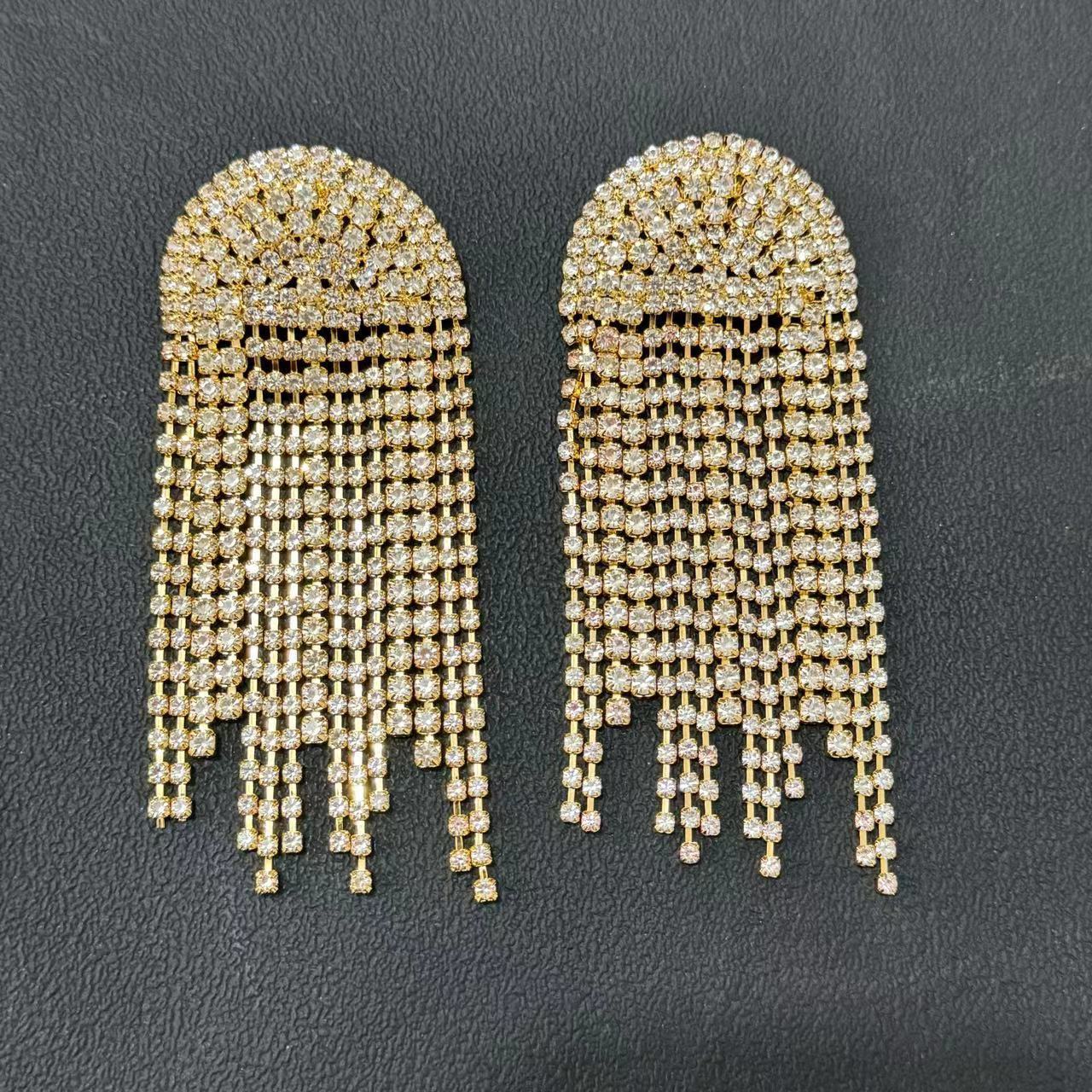 Arched Tassel Earrings