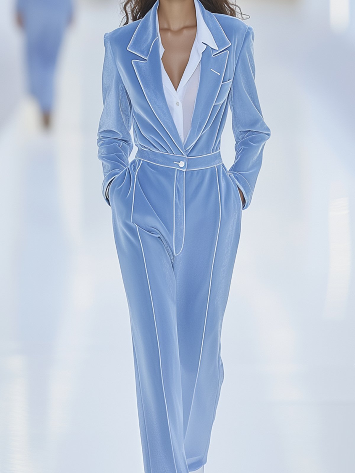 Vibrant Sky Blue Jumpsuit