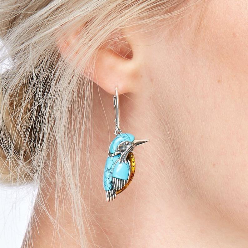 Vintage Bird Alloy Earrings