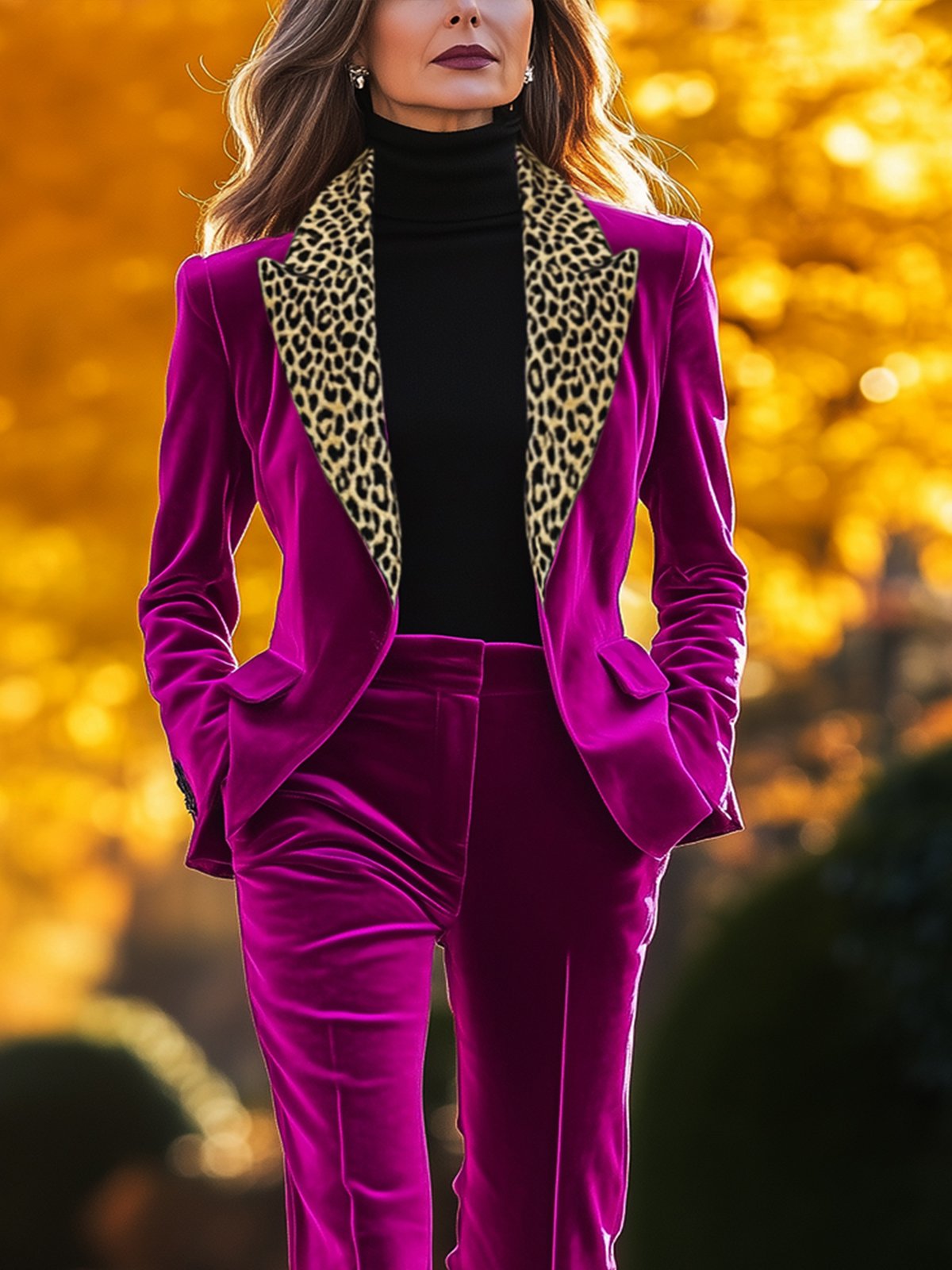 Charming Rose Velvet Suit