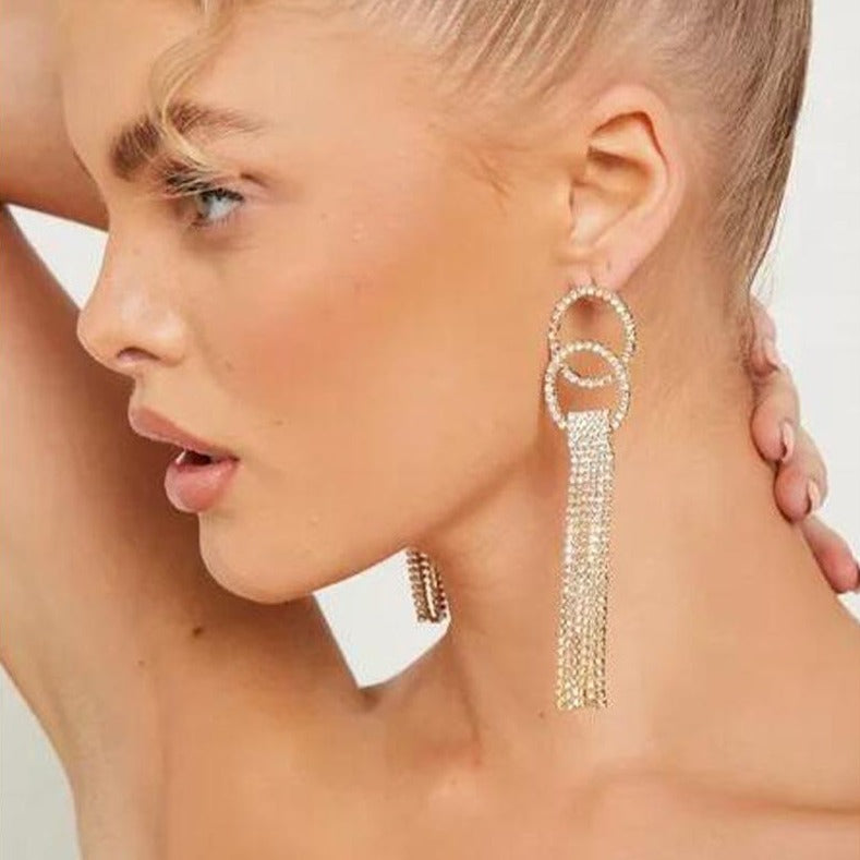 Hoop Tassel Earrings