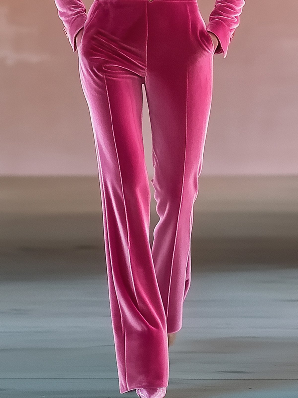 Barbie Pink Velvet Jumpsuit