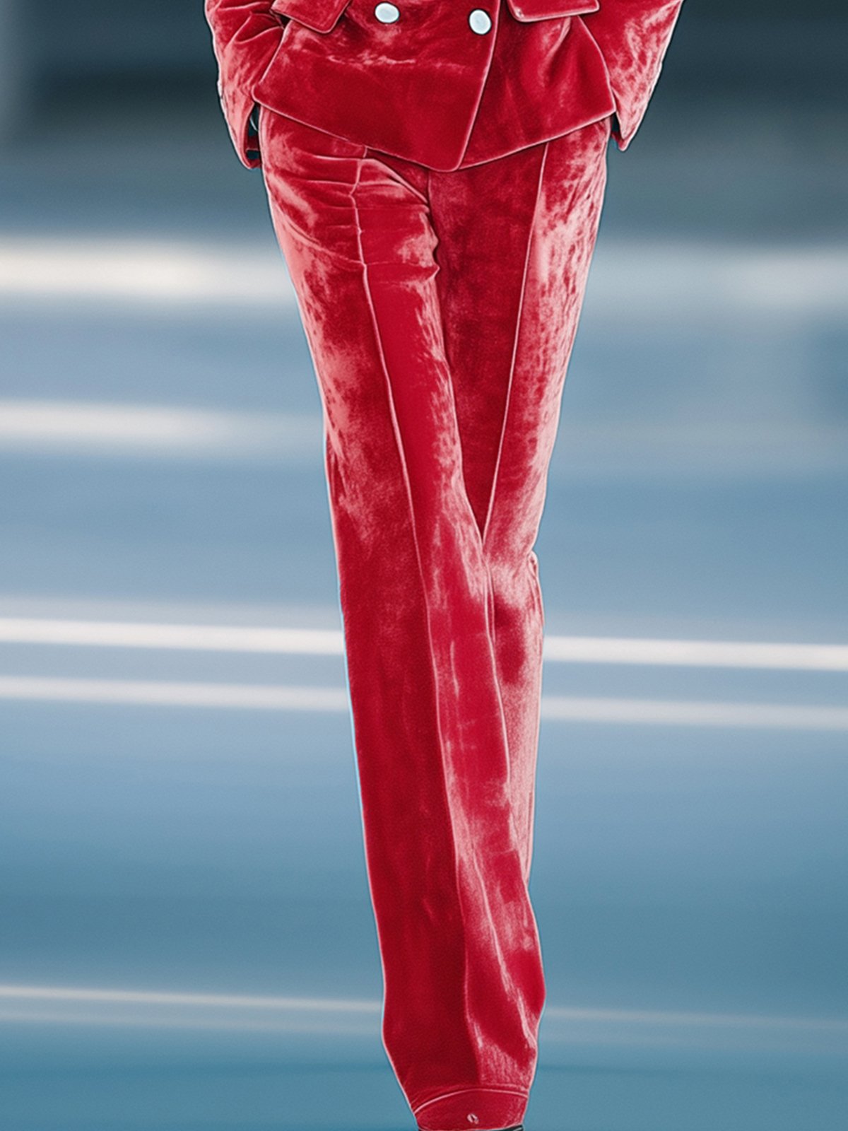 Red Velvet Casual Pants