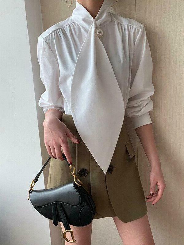 White Inspired Designer Oversize Tops Shirt