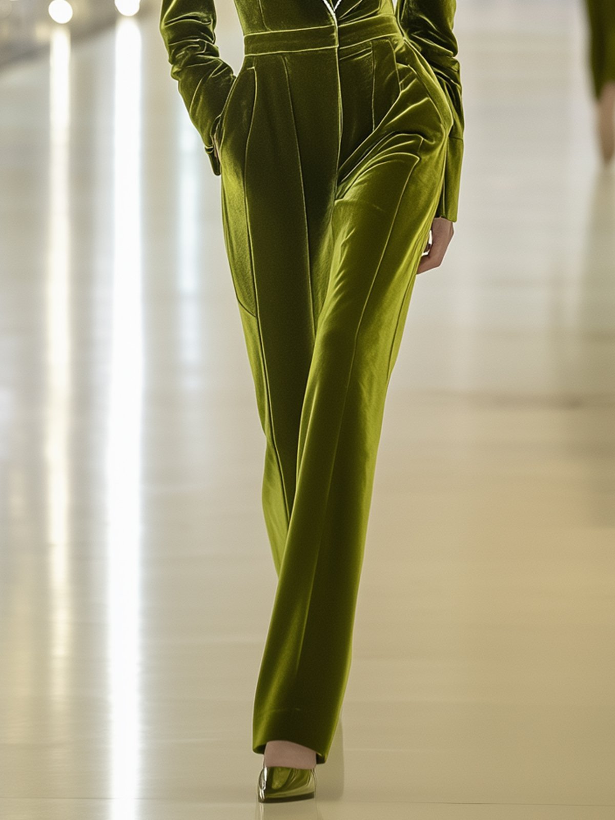 Energetic Army Green Fitted Jumpsuit