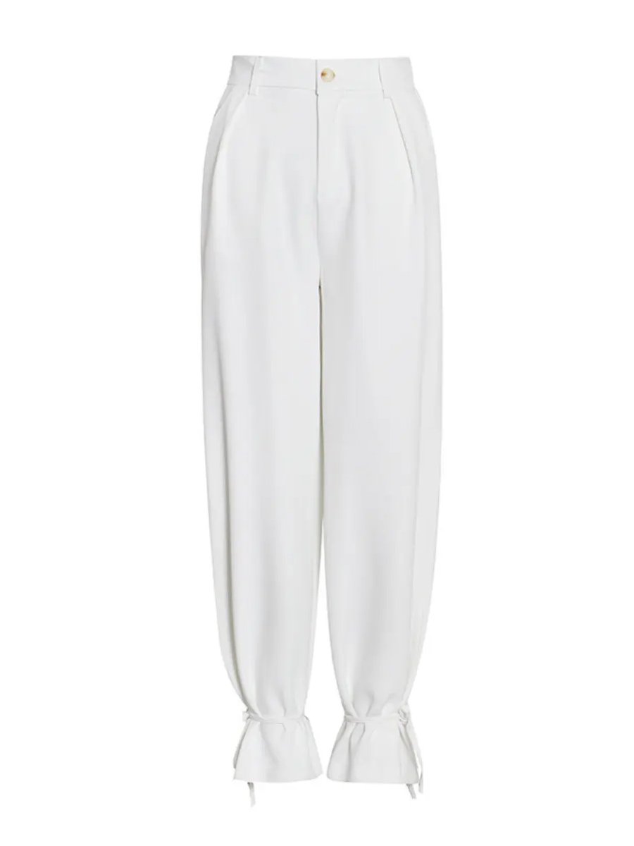 Adjustable Plain Long Pants