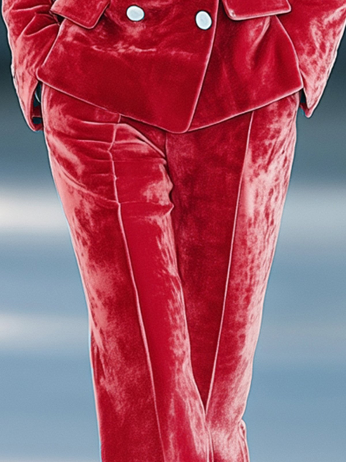 Red Velvet Casual Pants