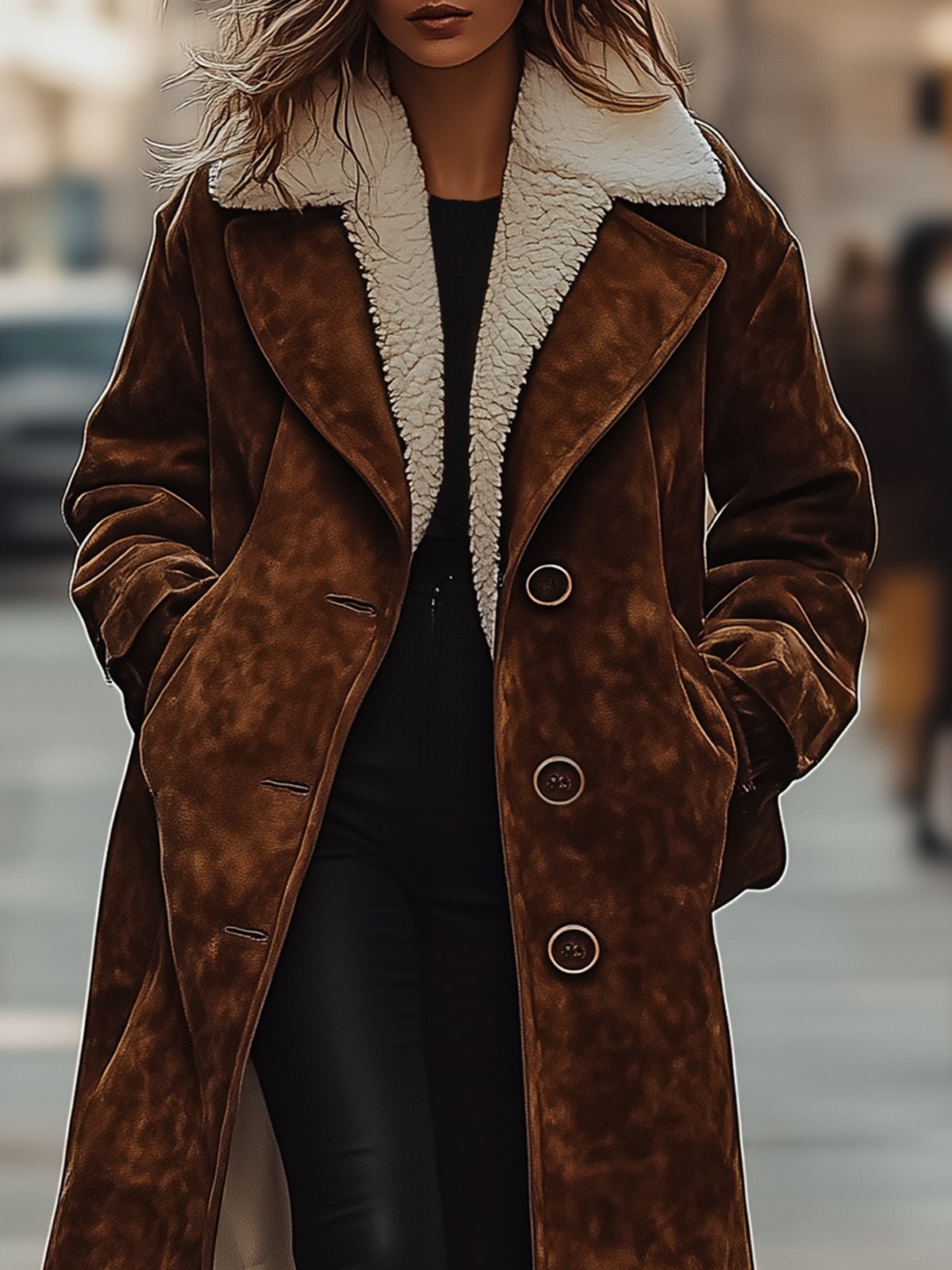 Vintage Brown Coat with Warm Lining