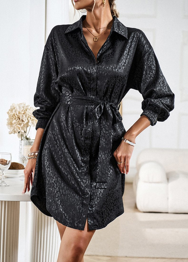 Robe chemise à manches longues