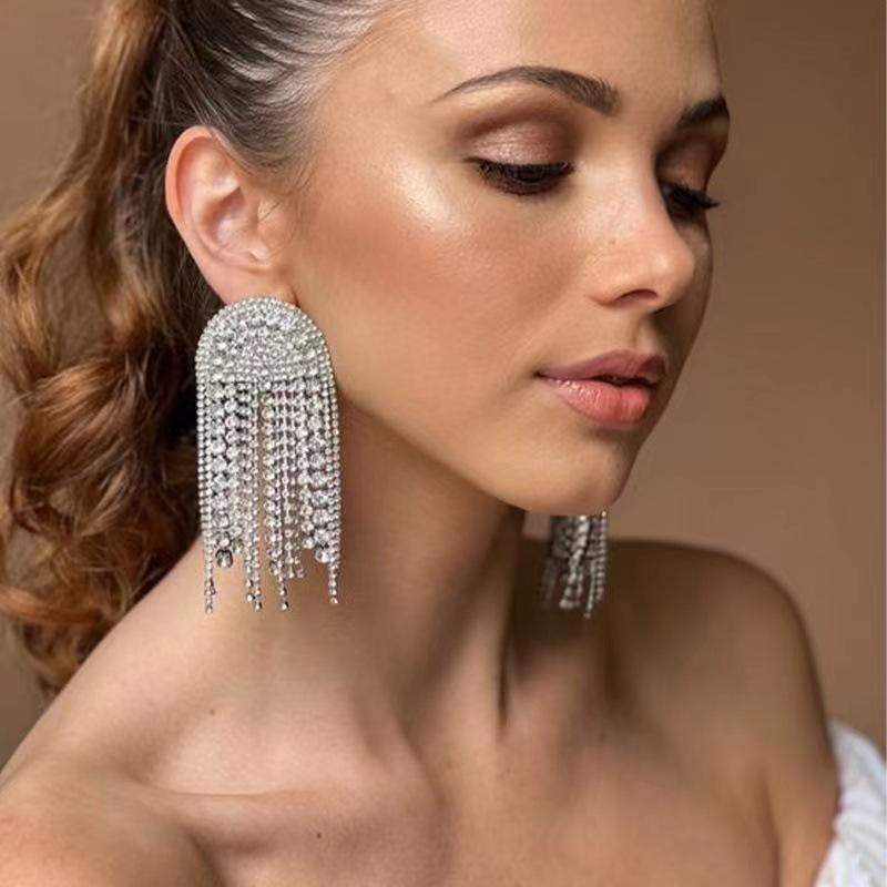 Arched Tassel Earrings