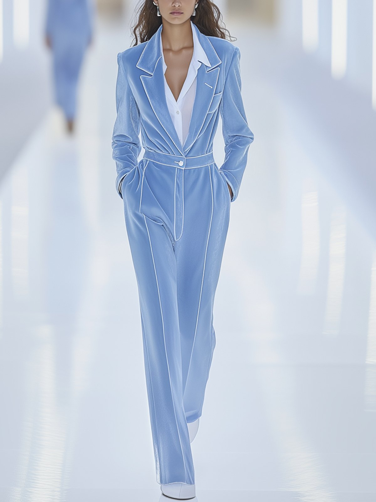 Vibrant Sky Blue Jumpsuit