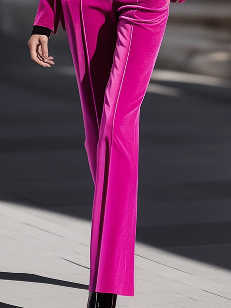 Rose Pink Velvet Pants