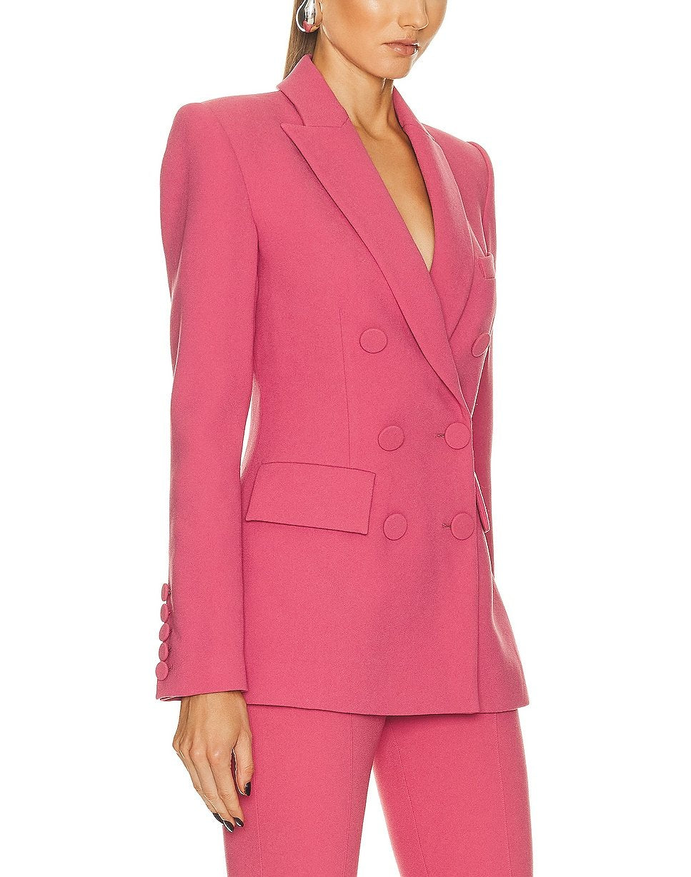 Pink Double Breasted Blazer