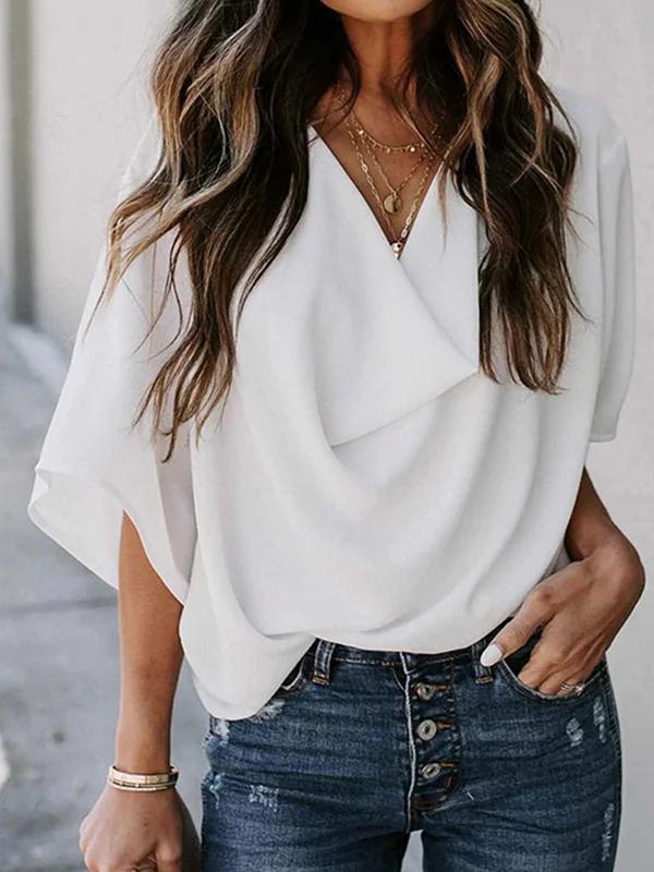 Irregular Casual Pleated Top