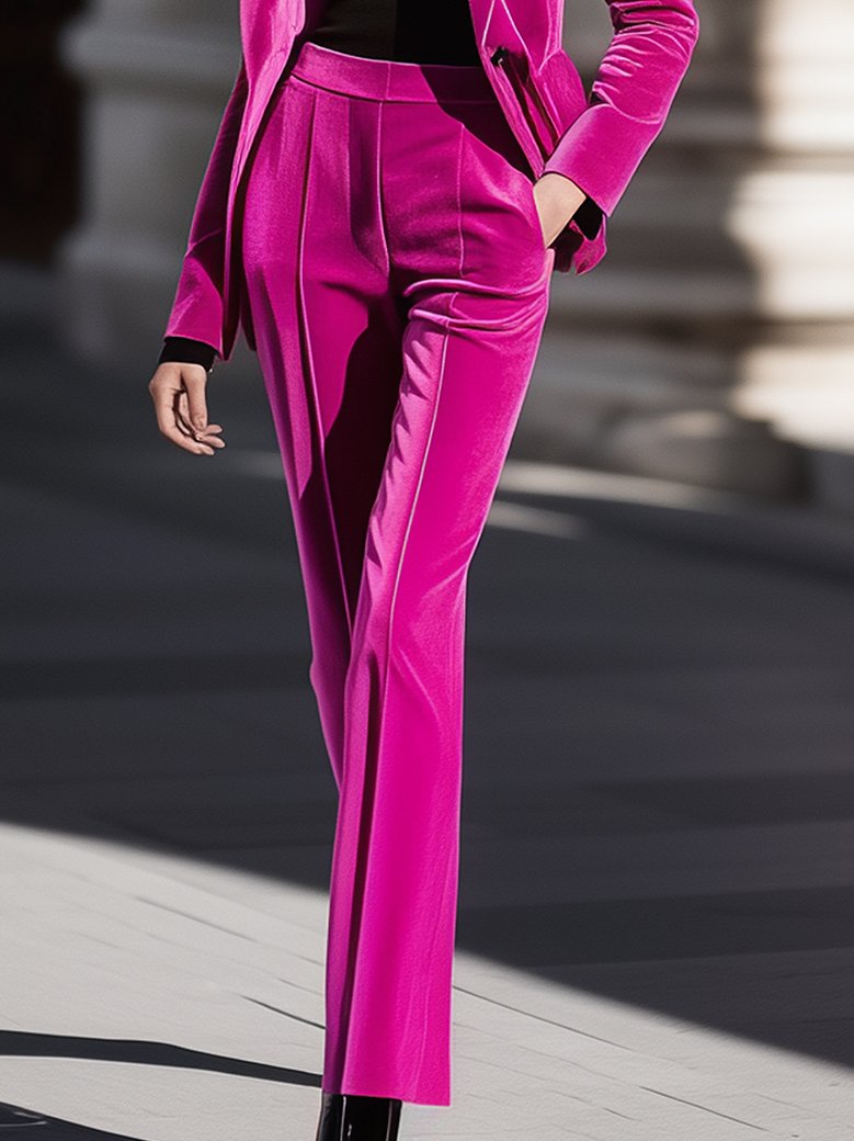 Rose Pink Velvet Suit