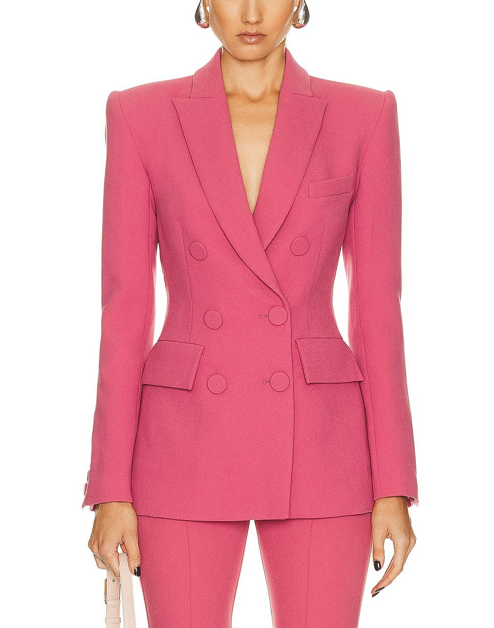 Blazer croisé rose