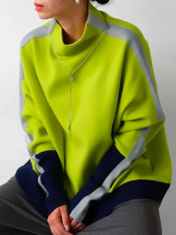 Contrast Color Split-Joint Hoodies