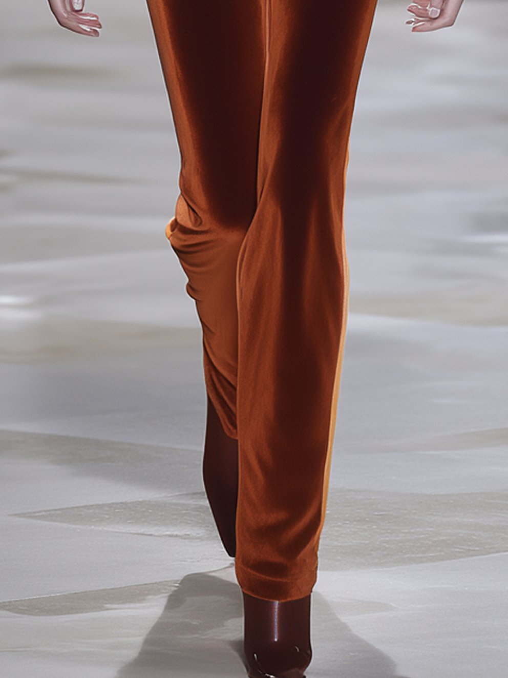 Dark Orange Velvet Pants